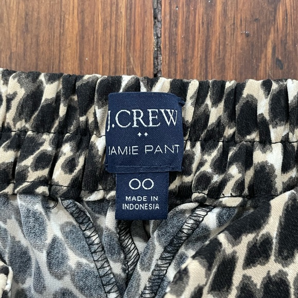 J. Crew Jamie leopard pant size 00 - Picture 3 of 10